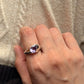 vintage-inspired amethyst hula 925 sterling silver ring  