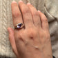 natural amethyst 925 sterling silver hula ring