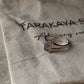 Amethyst rectangular cut ring in 925 sterling silver