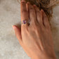 Vintage style 925 sterling silver amethyst rectangle ring  