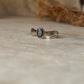 925 sterling silver lapis lazuli oval wavy band ring  