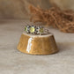 Vintage style 925 sterling silver peridot flower ring  