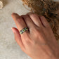 Elegant peridot floral design 925 sterling silver ring
