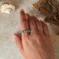 Handmade 925 sterling silver peridot floral ring
