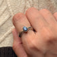 handcrafted 925 sterling silver lapis lazuli wavy oval ring