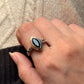 unique 925 sterling silver black onyx marquise band ring