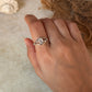Vintage style 925 sterling silver moonstone oval solitaire ring 