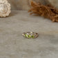 Handmade 925 sterling silver peridot square filigree ring