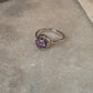 925 sterling silver amethyst solitaire adjustable ring 