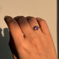 vintage-inspired amethyst solitaire 925 sterling silver ring  