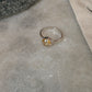 Vintage style 925 sterling silver citrine square ring  