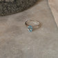 925 sterling silver blue topaz oval adjustable ring  