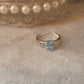 925 sterling silver blue topaz oval adjustable ring  