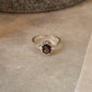 925 sterling silver smokey quartz oval ring  