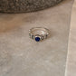 Statement 925 sterling silver lapis lazuli princess band ring
