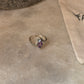 Artisan crafted amethyst marquise rawa band 925 sterling silver ring