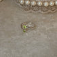 artisan 925 sterling silver peridot double stone ring  