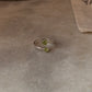 adjustable 925 sterling silver peridot double gemstone ring