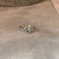 vintage-inspired blue topaz round dot 925 sterling silver ring  