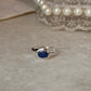 925 sterling silver lapis lazuli oval ring  