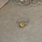 Elegant 925 sterling silver citrine round dot design ring  