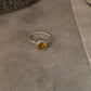 925 Sterling silver artisan ring featuring round citrine stone