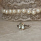 artisan 925 sterling silver green amethyst pear ring  