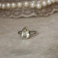 925 sterling silver green amethyst pear ring  
