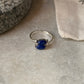 adjustable 925 sterling silver lapis lazuli double marquise ring