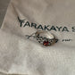 vintage style garnet round engraved 925 sterling silver band  