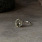 classic 925 sterling silver green amethyst oval CZ solitaire ring