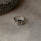  handcrafted 925 sterling silver green amethyst square cubic zirconia ring