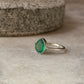 925 sterling silver green onyx pear ring  