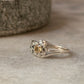 elegant citrine leaf gemstone 925 sterling silver ring  