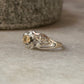 handcrafted 925 sterling silver citrine leaf design ring