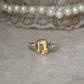 Citrine rectangular cut ring in 925 sterling silver