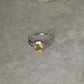 Natural citrine rectangular gemstone 925 sterling silver ring  