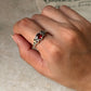 925 sterling silver garnet round vines engraved band ring