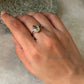 vintage-inspired green amethyst pear 925 sterling silver ring  