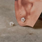925 Sterling Silver Mother of Pearl Flower Carved Removable Studs