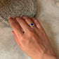 Artisan crafted 925 sterling silver lapis lazuli ring  