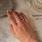 Statement 925 sterling silver lapis lazuli oval ring