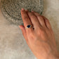 Minimalist iolite oval gemstone ring 925 sterling silver