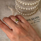 Handmade 925 sterling silver peridot and white topaz ring