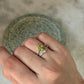 Peridot with white topaz 925 sterling silver ring