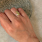 classic 925 sterling silver peridot double stone ring