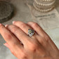 925 Sterling silver forest leaf ring with natural peridot stone