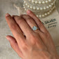 925 sterling silver blue topaz round dot band ring  