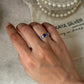 Boho lapis lazuli princess band 925 sterling silver ring  