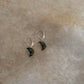 925 sterling silver moon earrings featuring labradorite gemstone